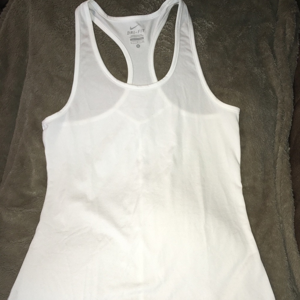 White Nike Racerback Tank